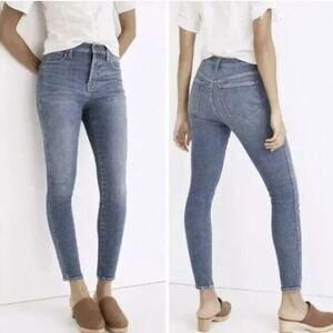NEW Madewell 10" High-Rise Skinny Crop‎ Jeans in Bradfield Wash, 27
